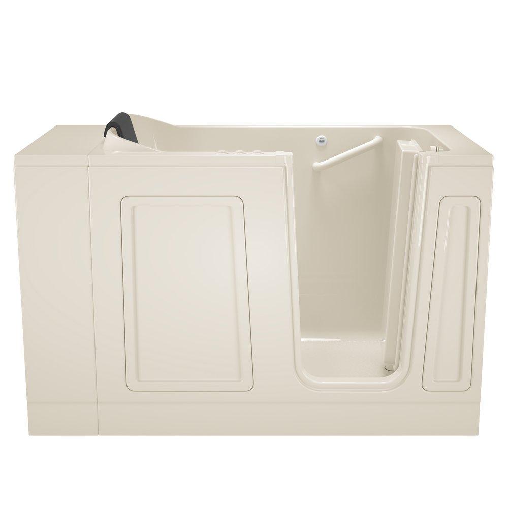 American Standard White 50-1/2 x 30 in. 39-Jet Acrylic Rectangle Built-In and 3-Wall Alcove Bathtub with Right Drain 