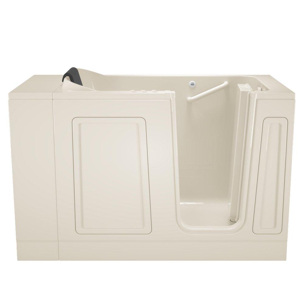 American Standard White 50-1/2 x 30 in. 39-Jet Acrylic Rectangle Built-In and 3-Wall Alcove Bathtub with Right Drain 
