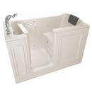 American Standard Linen 59-3/4 x 32 in. 39-Jet Acrylic Rectangle Built-In and 3-Wall Alcove Bathtub with Left Drain 