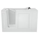 American Standard Linen 48 x 28 in. 39-Jet Acrylic, Fiberglass and Gelcoat Rectangle Built-In 3-Wall Alcove Bathtub with Left Drain 