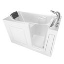 American Standard White 59-1/2 x 29-3/4 in. 13-Jet Gelcoat and Fiberglass Rectangle Built-In 3-Wall Alcove Bathtub with Right Drain 