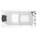 American Standard White 59-1/2 x 29-3/4 in. 13-Jet Gelcoat and Fiberglass Rectangle Built-In 3-Wall Alcove Bathtub with Right Drain 