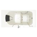 American Standard Linen 52 x 30 in. 12-Jet Gelcoat and Fiberglass Rectangle Built-In 3-Wall Alcove Bathtub with Right Drain 