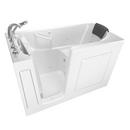 American Standard White 59-1/2 x 29-3/4 in. 39-Jet Gelcoat and Fiberglass Rectangle Built-In 3-Wall Alcove Bathtub with Left Drain 