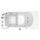 American Standard White 52 x 30 in. 27-Jet Gelcoat and Fiberglass Rectangle Built-In 3-Wall Alcove Bathtub with Left Drain 