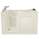 American Standard White 59-1/2 x 29-3/4 in. Gelcoat Rectangle Walk-In and Built-In Bathtub with Left Drain 