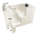 American Standard Linen 52 x 30 in. 38-Jet Gelcoat and Fiberglass Rectangle Built-In 3-Wall Alcove Bathtub with Left Drain 