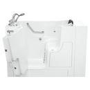 American Standard Linen 52 x 30 in. 38-Jet Gelcoat and Fiberglass Rectangle Built-In 3-Wall Alcove Bathtub with Left Drain 