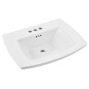 25 x 19-1/2 in. Rectangular Pedestal Bathroom Sink in White