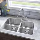 American Standard Stainless Steel 31 x 20 in. No Hole Double Bowl Undermount Kitchen Sink 