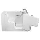 52 x 32 in. 6-Jet Gelcoat Rectangle Built-In Bathtub with Right Drain in White with Polished Chrome