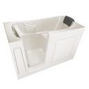 59-1/2 x 29-3/4 in. 13-Jet Gelcoat and Fiberglass Rectangle Built-In 3-Wall Alcove Bathtub with Left Drain in Linen
