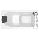 American Standard White 59-1/2 x 29-3/4 in. 39-Jet Gelcoat and Fiberglass Rectangle Built-In 3-Wall Alcove Bathtub with Right Drain 