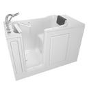 48 x 28-1/2 in. 26-Jet Acrylic, Fiberglass and Gelcoat Rectangle Built-In 3-Wall Alcove Bathtub with Left Drain in White