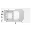 American Standard White/Polished Chrome 52 x 32 in. Gelcoat Rectangle Walk-In and Built-In Bathtub with Left Drain 