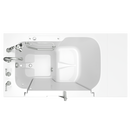 American Standard White 52 x 32 in. Gelcoat Rectangle Walk-In and Built-In Bathtub with Left Drain 