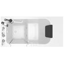 American Standard White 48 x 28-1/2 in. 39-Jet Acrylic, Fiberglass and Gelcoat Rectangle Built-In 3-Wall Alcove Bathtub with Left Drain 