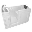 48 x 28 in. 26-Jet Acrylic, Fiberglass and Gelcoat Rectangle Built-In 3-Wall Alcove Bathtub with Left Drain in White