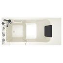 American Standard White 48 x 28 in. 26-Jet Acrylic, Fiberglass and Gelcoat Rectangle Built-In 3-Wall Alcove Bathtub with Left Drain 