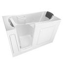 59-1/2 x 29-3/4 in. 13-Jet Gelcoat and Fiberglass Rectangle Built-In 3-Wall Alcove Bathtub with Left Drain in White