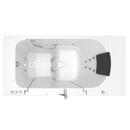 American Standard White 52 x 30 in. 38-Jet Gelcoat and Fiberglass Rectangle Built-In 3-Wall Alcove Bathtub with Left Drain 