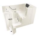 American Standard Linen 52 x 30 in. 12-Jet Gelcoat and Fiberglass Rectangle Built-In 3-Wall Alcove Bathtub with Left Drain 