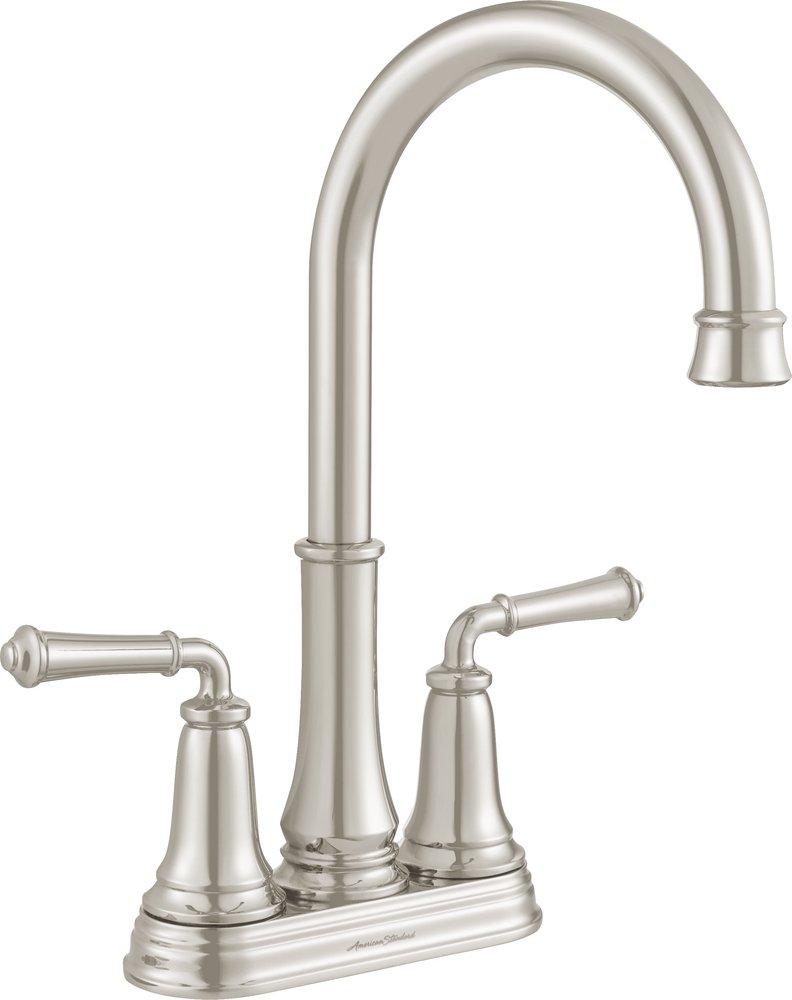 American Standard Polished Nickel 12-5/8 in. 2-Hole Centerset Bar Kitchen Sink Faucet with Double Lever Handle 