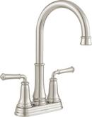 12-5/8 in. 2-Hole Centerset Bar Kitchen Sink Faucet with Double Lever Handle in PVD Polished Nickel