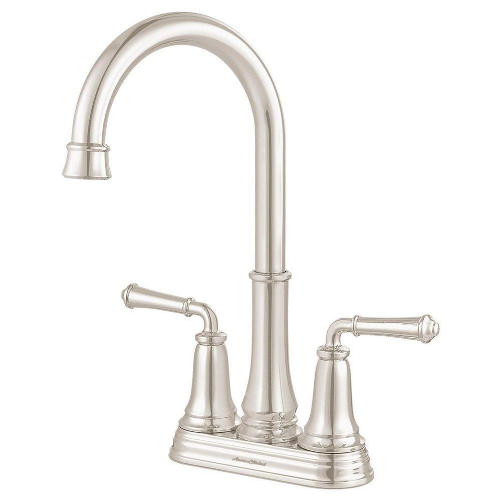 American Standard Polished Nickel 12-5/8 in. 2-Hole Centerset Bar Kitchen Sink Faucet with Double Lever Handle 