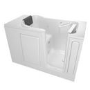American Standard White 48 x 28-1/2 in. 39-Jet Acrylic, Fiberglass and Gelcoat Rectangle Built-In 3-Wall Alcove Bathtub with Right Drain 