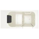 American Standard White 48 x 28-1/2 in. 39-Jet Acrylic, Fiberglass and Gelcoat Rectangle Built-In 3-Wall Alcove Bathtub with Right Drain 