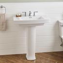 American Standard White 35-1/4 in. 3-Hole Pedestal Bathroom Sink with 8 in. Faucet Center Size 