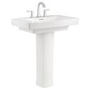 American Standard White 35-1/4 in. 3-Hole Pedestal Bathroom Sink with 8 in. Faucet Center Size 