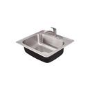8 in. 20 ga 3 Hole Stainless Steel Single Bowl Top Mount Kitchen Kit Sink