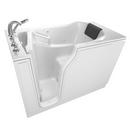 51-1/2 x 29-3/4 in. 13-Jet Gelcoat and Fiberglass Rectangle Built-In 3-Wall Alcove Bathtub with Left Drain in White