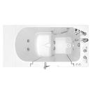 American Standard White 52 x 30 in. 6-Jet Gelcoat and Fiberglass Rectangle Built-In 3-Wall Alcove Bathtub with Right Drain 