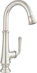 Single Handle Pull Down Bar Faucet in Polished Nickel