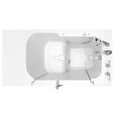 American Standard White/Polished Chrome 52 x 32 in. Gelcoat Rectangle Walk-In and Built-In Bathtub with Right Drain 