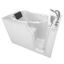 American Standard White 51-1/2 x 29-3/4 in. 13-Jet Gelcoat and Fiberglass Rectangle Built-In 3-Wall Alcove Bathtub with Right Drain 