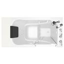 American Standard White 51-1/2 x 29-3/4 in. 13-Jet Gelcoat and Fiberglass Rectangle Built-In 3-Wall Alcove Bathtub with Right Drain 