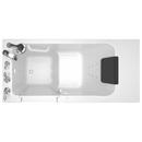 American Standard White 48 x 28 in. 13-Jet Acrylic, Fiberglass and Gelcoat Rectangle Built-In 3-Wall Alcove Bathtub with Left Drain 