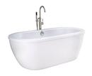 66 x 32 in. Freestanding Bathtub with Center Drain in Arctic White