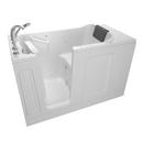American Standard White 50-1/2 x 30 in. 39-Jet Acrylic Rectangle Built-In and 3-Wall Alcove Bathtub with Left Drain 