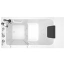 American Standard White 50-1/2 x 30 in. 39-Jet Acrylic Rectangle Built-In and 3-Wall Alcove Bathtub with Left Drain 