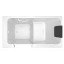 American Standard White 59-3/4 x 32 in. Acrylic Rectangle Walk-In and Built-In Bathtub with Left Drain 