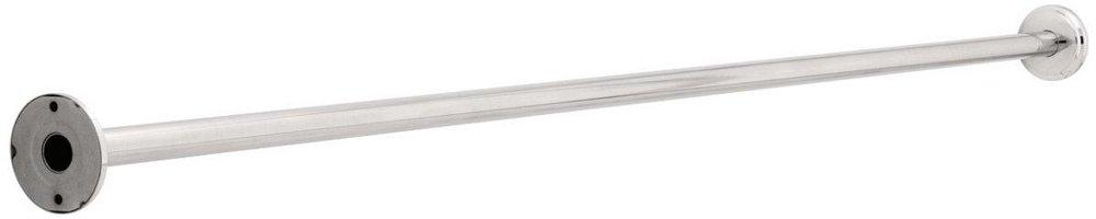 Liberty Hardware Bright Stainless Steel 1 X 60 in. SHOWER ROD WITH STEP STYLE FLANGES 1 PER PKG 