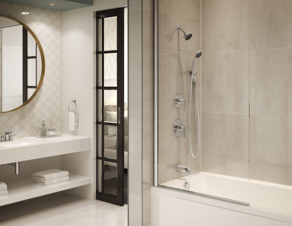 Symmons Industries Polished Chrome Two Handle Single Function Shower System (Trim Only) 