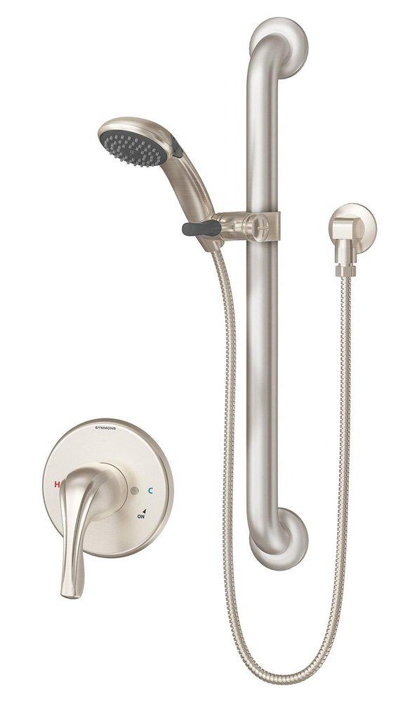 Symmons Industries Satin Nickel Single Handle Single Function Shower Faucet 