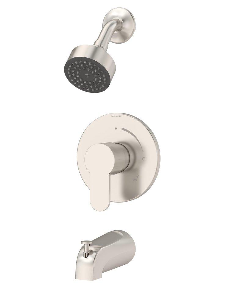 Symmons Industries Satin Nickel Single Handle Single Function Bathtub & Shower Faucet (Trim Only) 