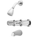 Triple Lever Handle Metal Tub and Shower Faucet in Polished Chrome